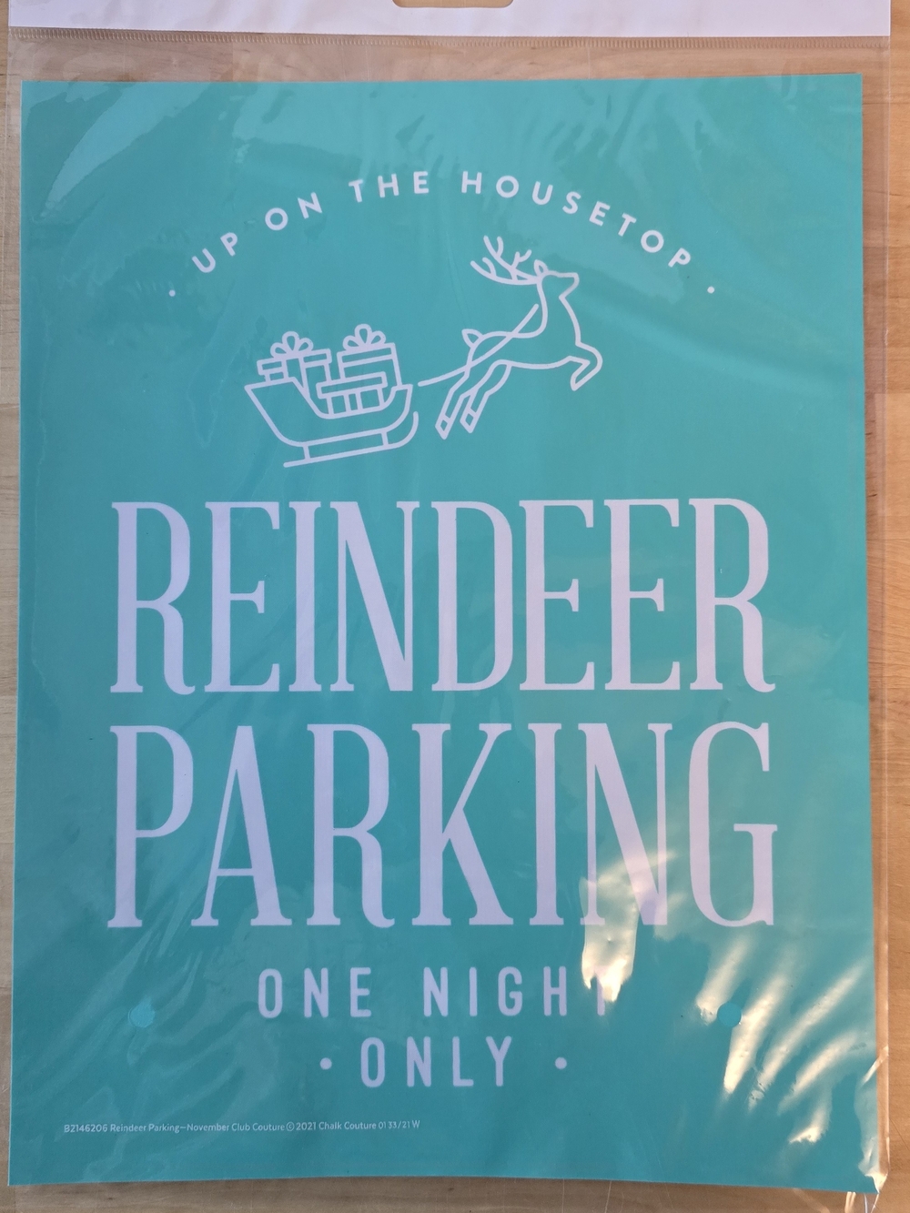 NEW Chalk Couture "Reindeer Parking" Chalk Silk Screen Transfer Stencil
